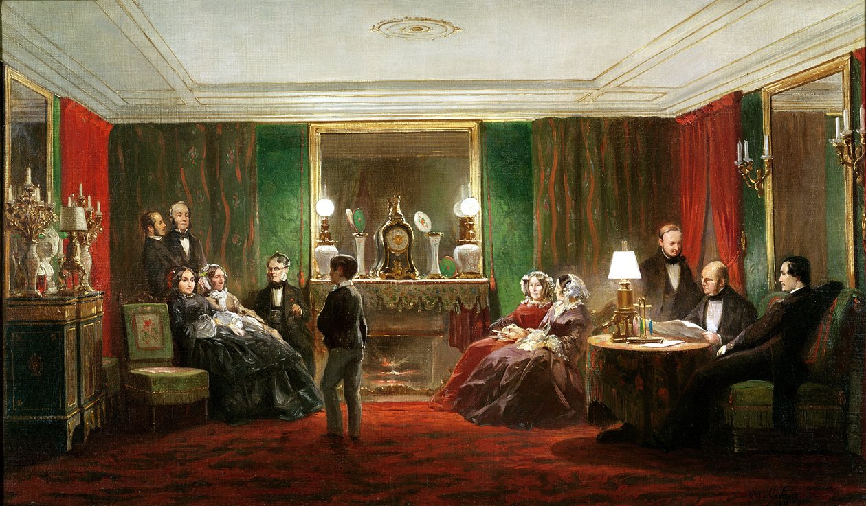 Interiør af en salon på Rue de Gramont, 1858 af Charles Giraud