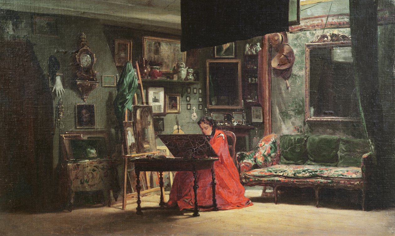 Prinsesse Mathilde Bonaparte (1820-1904) i sit atelier af Charles Giraud