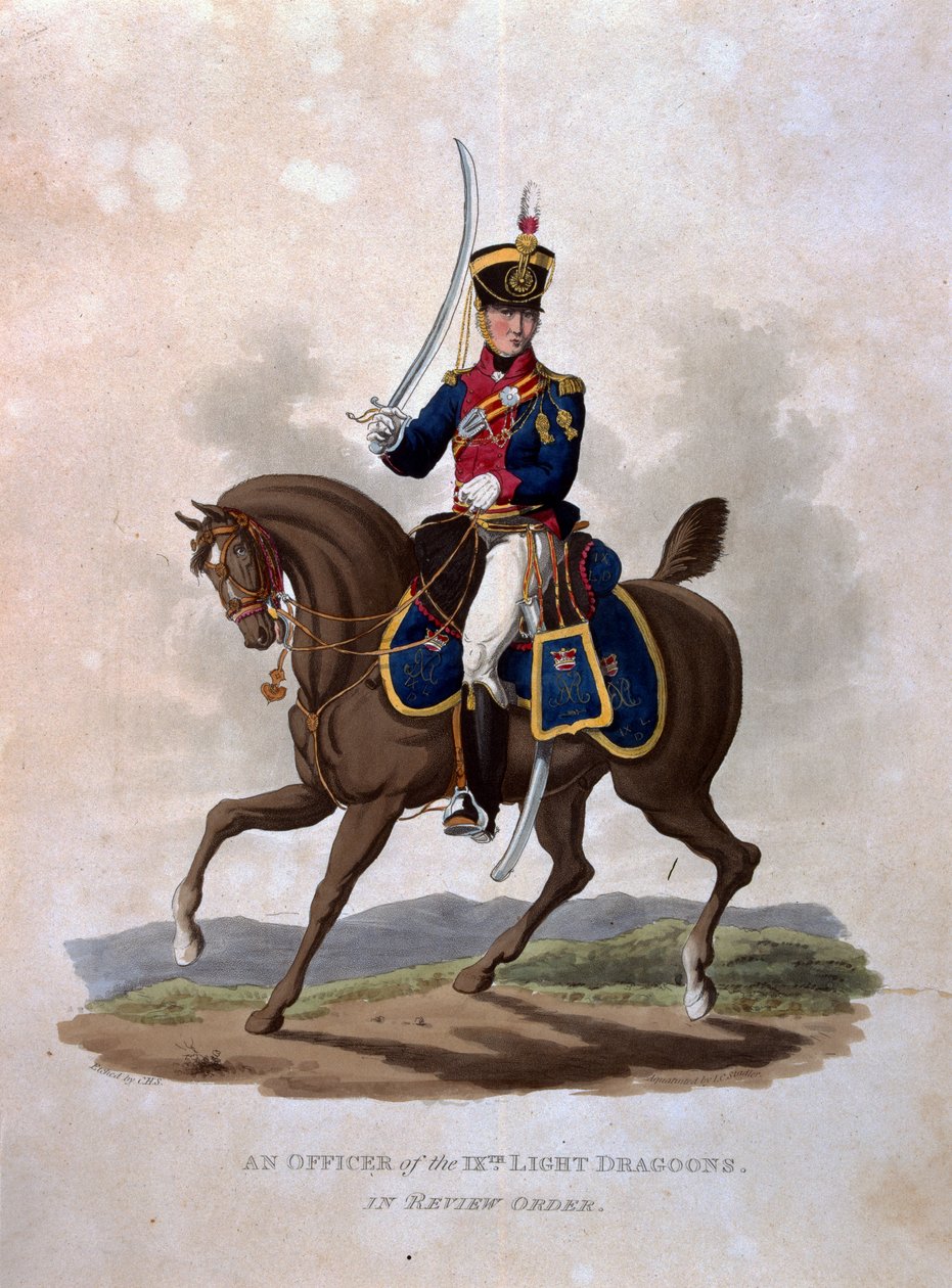 An officer of the 9th Light Dragons in Review Order, fra 