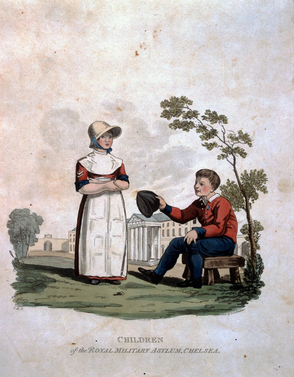 Børn på Royal Military Asylum, Chelsea, fra 
