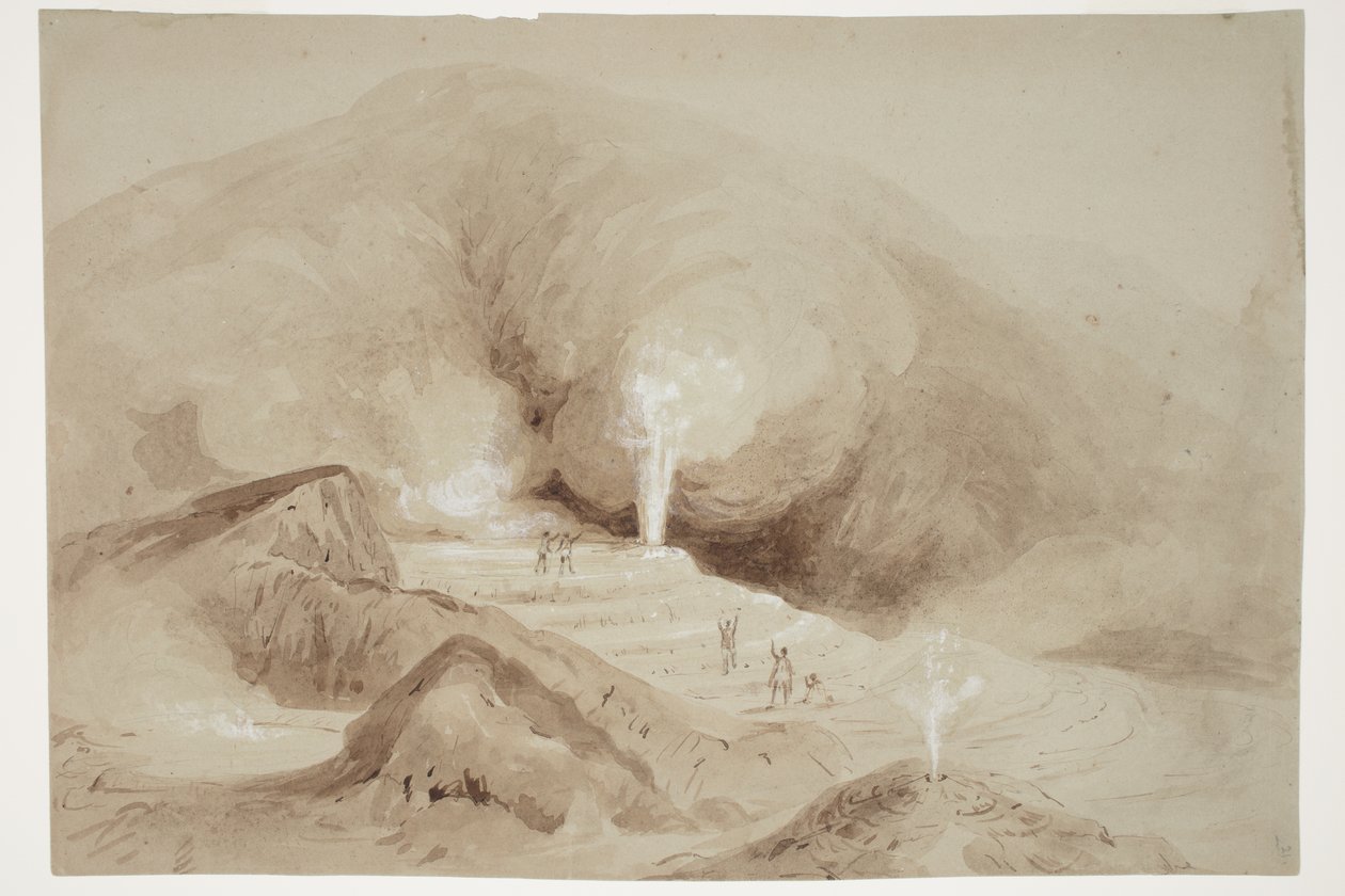 Intermitterende kogende forår nær Rotorua af Charles Heaphy