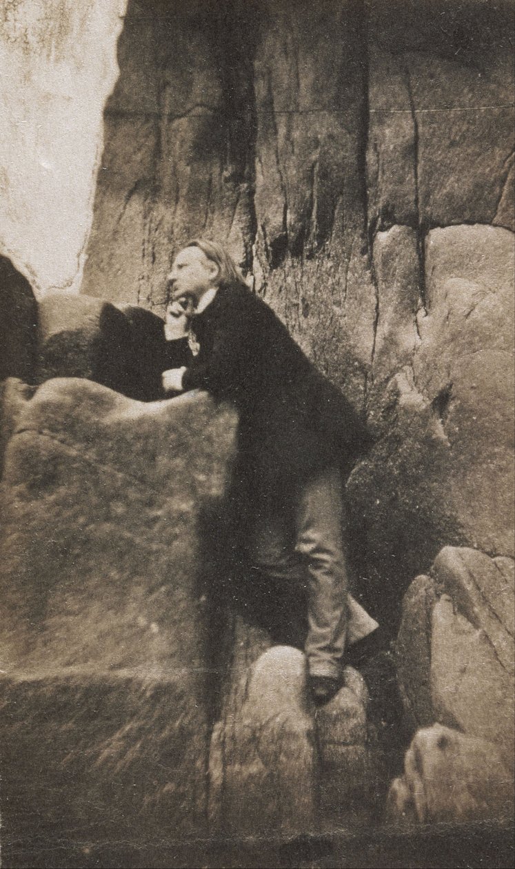 Victor Hugo på eksilernes klippe af Charles Hugo