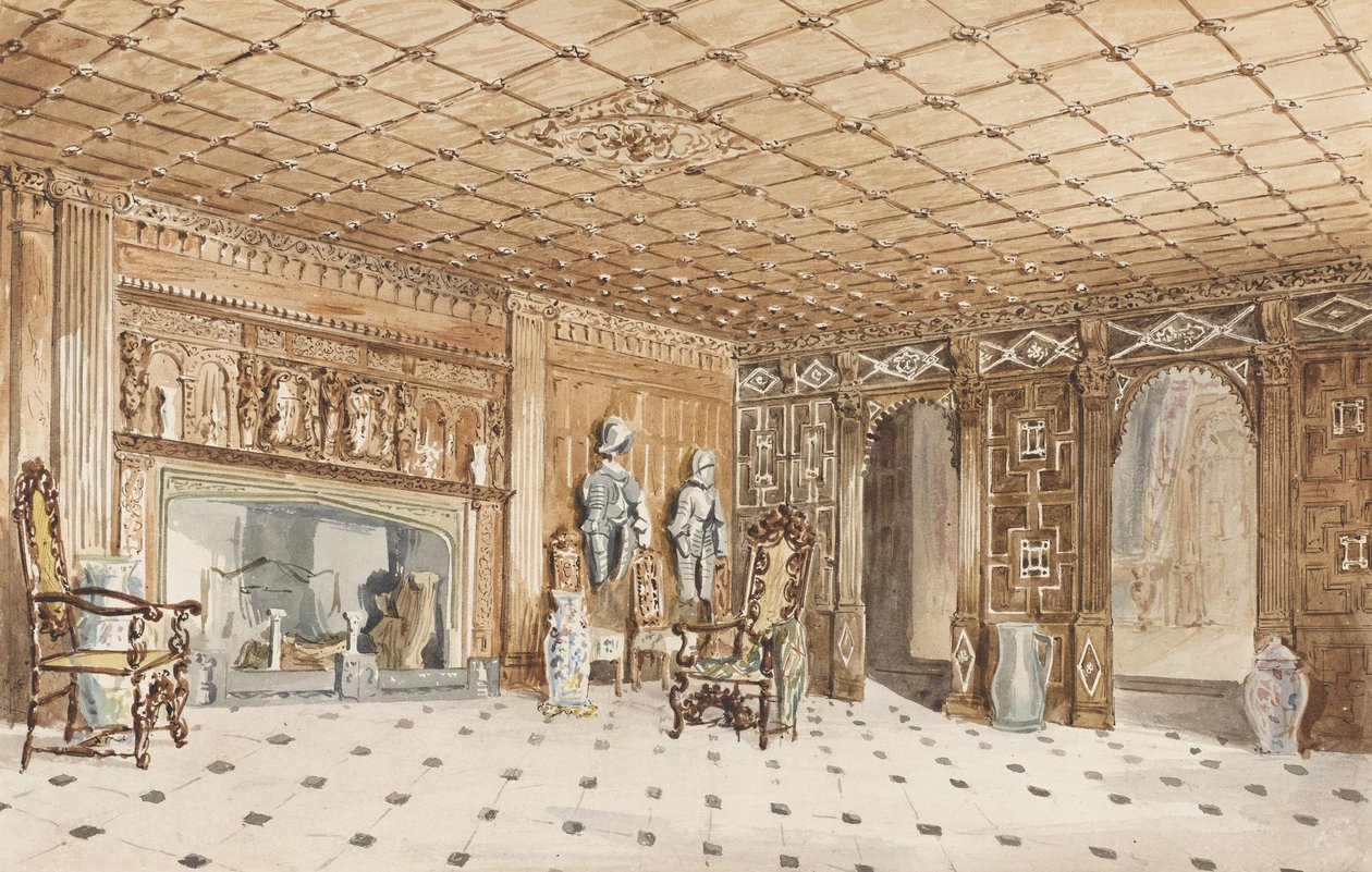 Entreen, East Sutton Place, Kent af Charles James Richardson