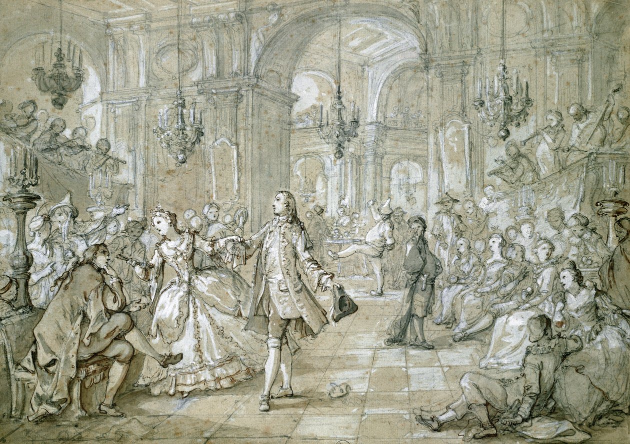 Et maskeradebal af Charles Joseph Natoire