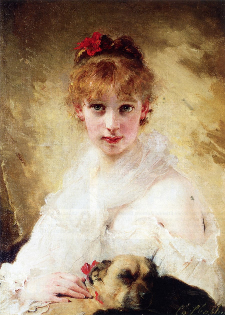 Hendes yndlingshund af Charles Joshua Chaplin