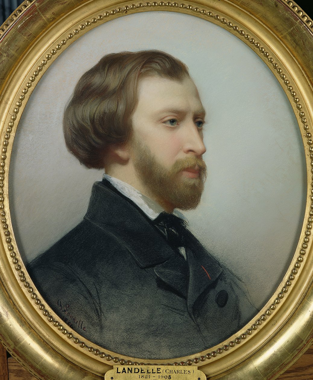 Portræt af Alfred de Musset (1810-57) 1854 (pastel på papir) af Charles Landelle