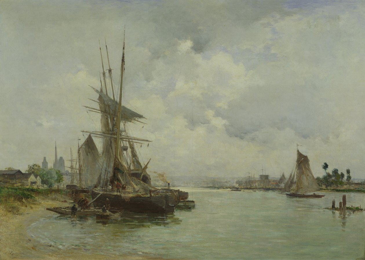 Udsigt over Rouen af Charles Lapostolet