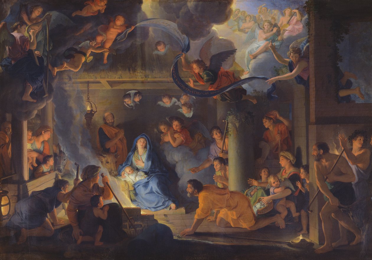 Hyrdernes tilbedelse, 1689 af Charles Le Brun