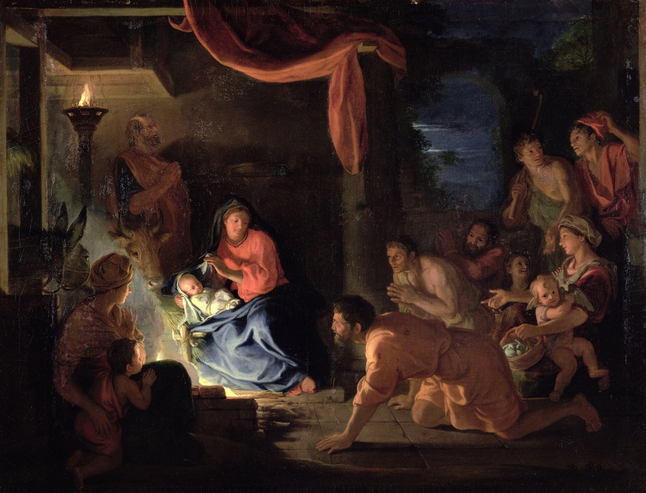 Hyrdernes tilbedelse, 1689 af Charles Le Brun