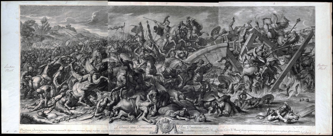 Kamp ved Milvian Bridge af Charles Le Brun
