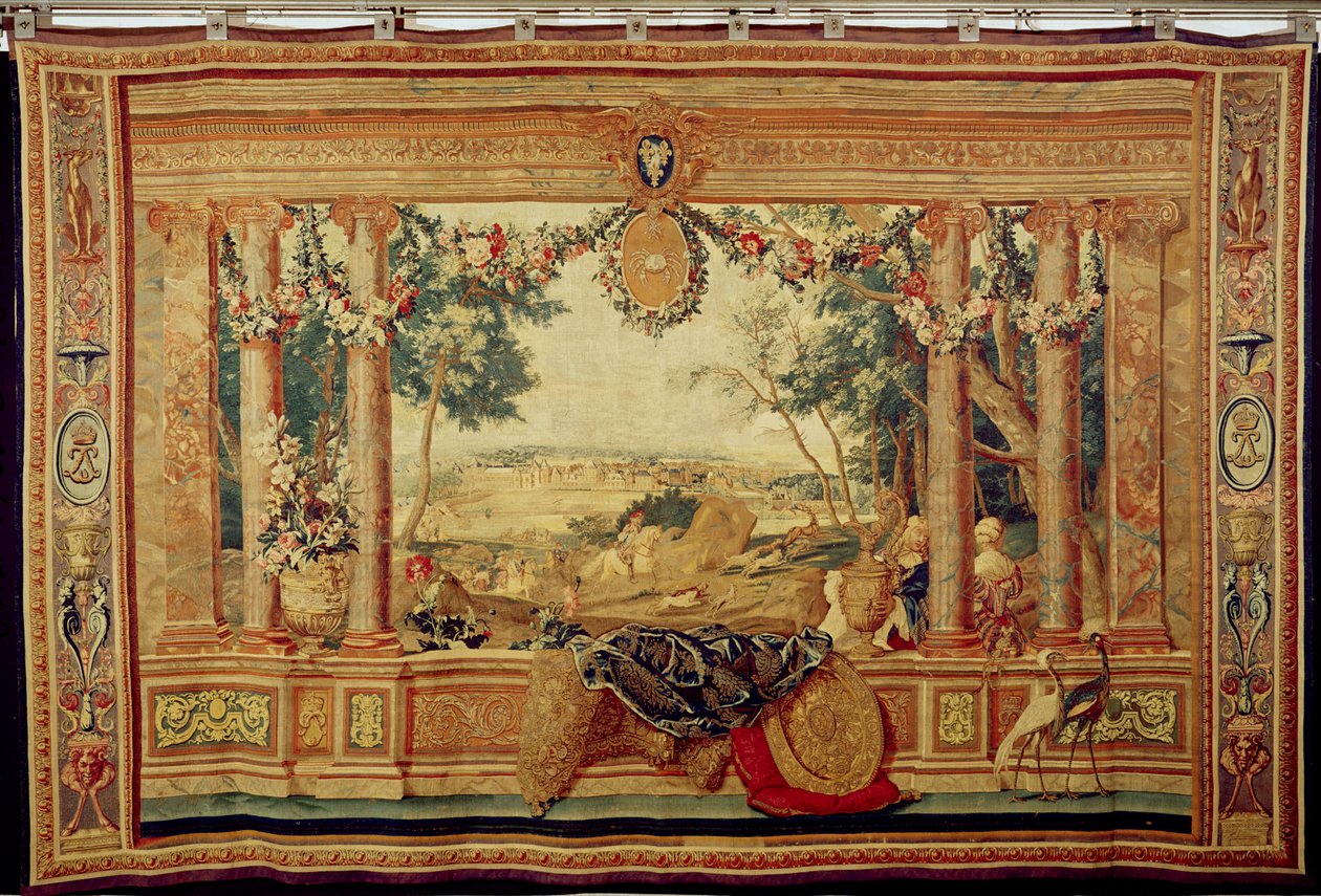 Juni måned Chateau of Fontainebleau, fra serien af gobeliner 