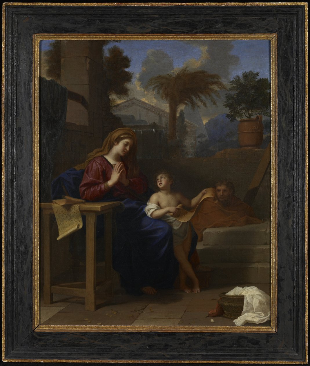 Den hellige familie i Egypten af Charles LeBrun