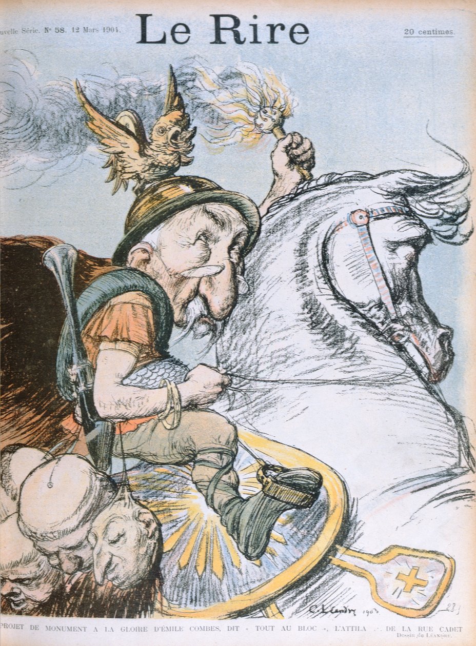 Karikatur af Emile Combes, forside af magasinet 