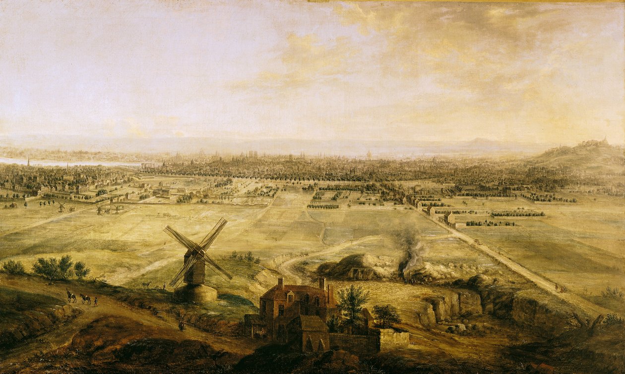 Udsigt over Paris fra Belleville, 1738 af Charles Leopold Grevenbroeck