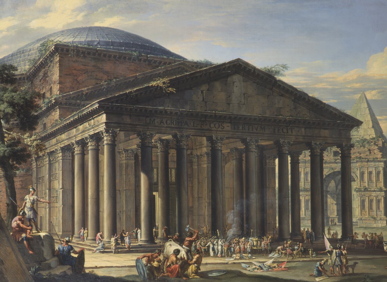 Romerske monumenter og Pantheon af Charles Louis Clerisseau