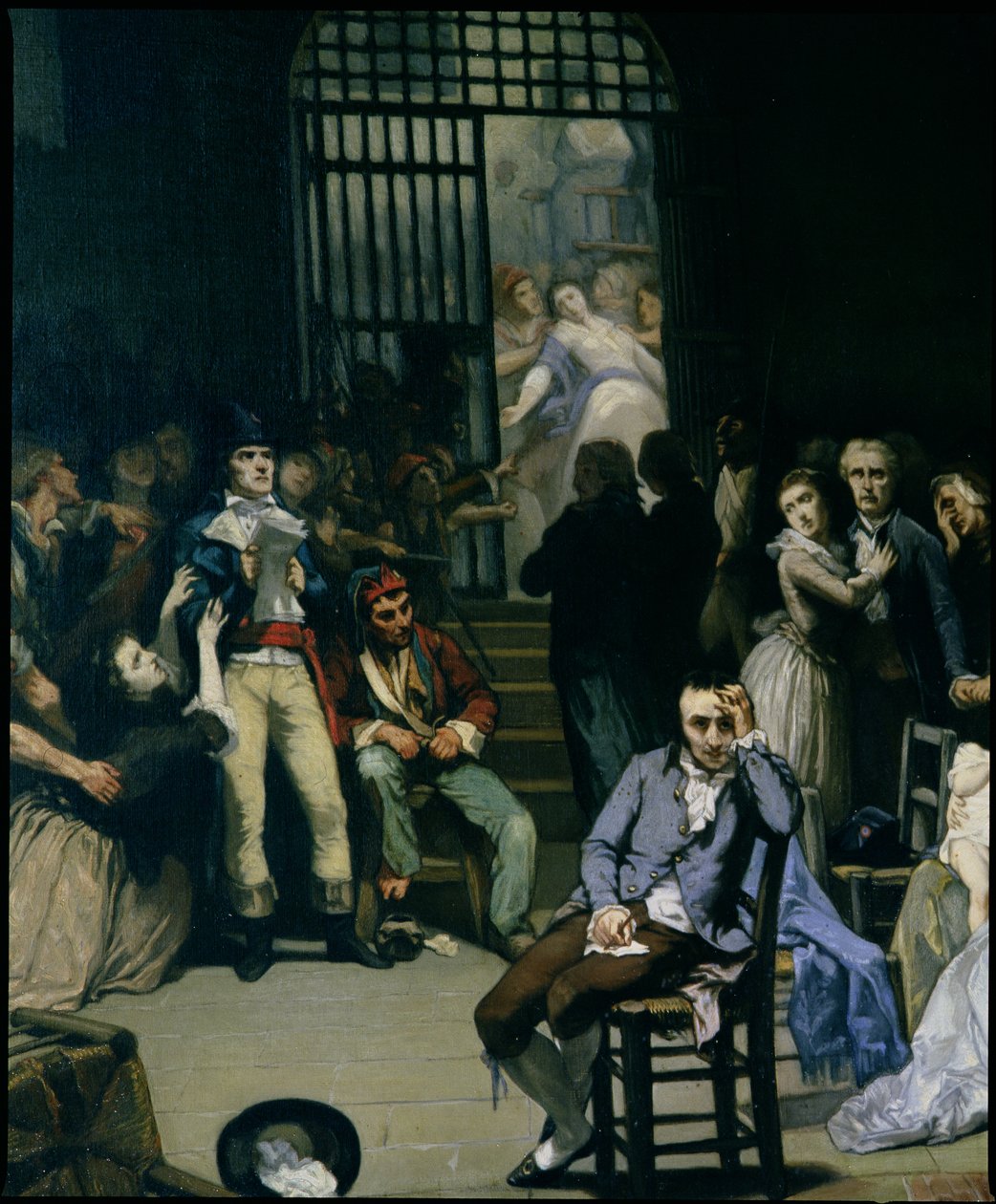 The Call of the Last of the Terror, 7-9 Thermidor, år 2 (25-27 juli 1794), efter 1850 (detaljer, se også 164363) af Charles Louis Lucien Muller