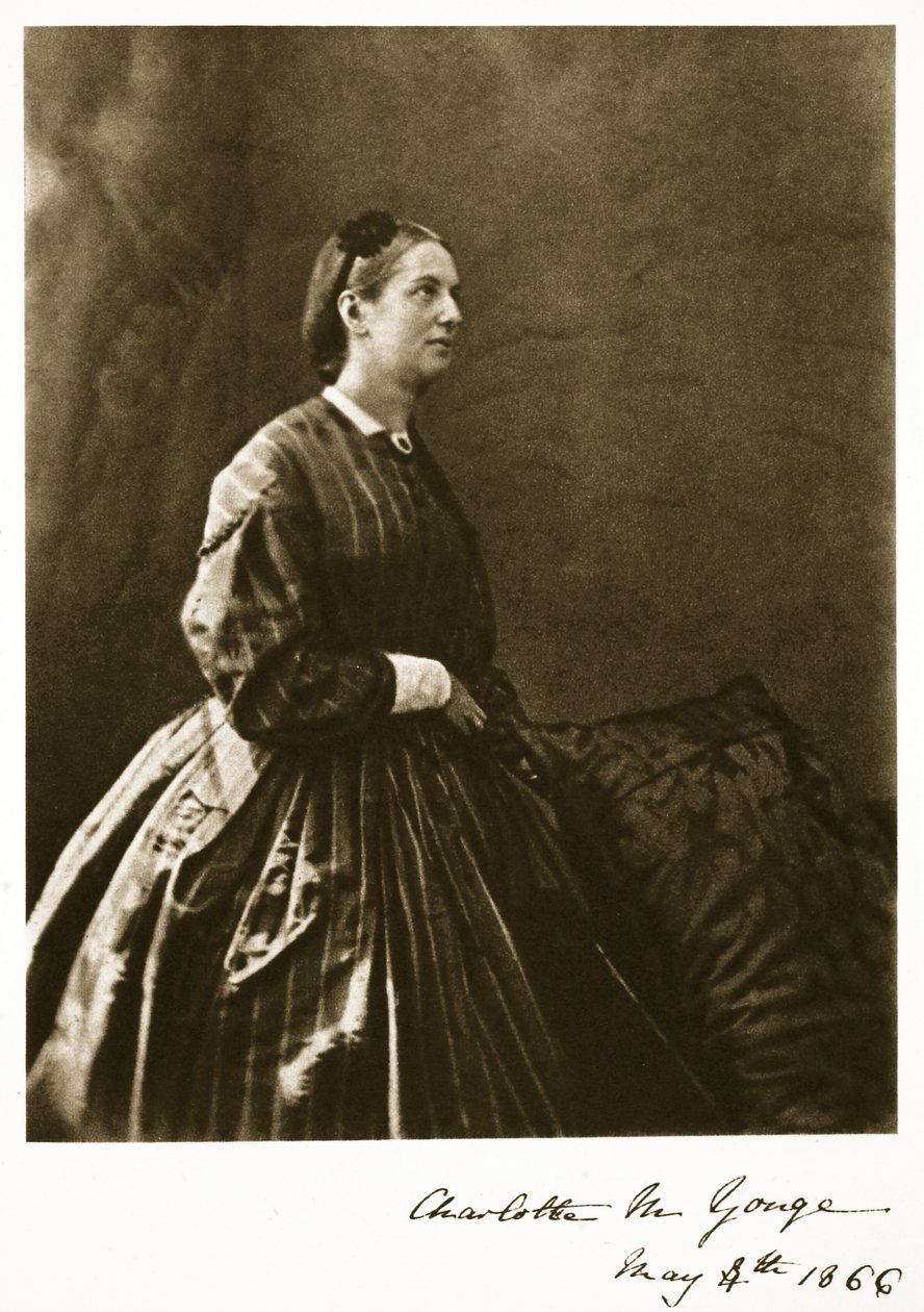 Charlotte M. Yonge, 4. maj 1866 (sepiafoto) af Charles Lutwidge Dodgson