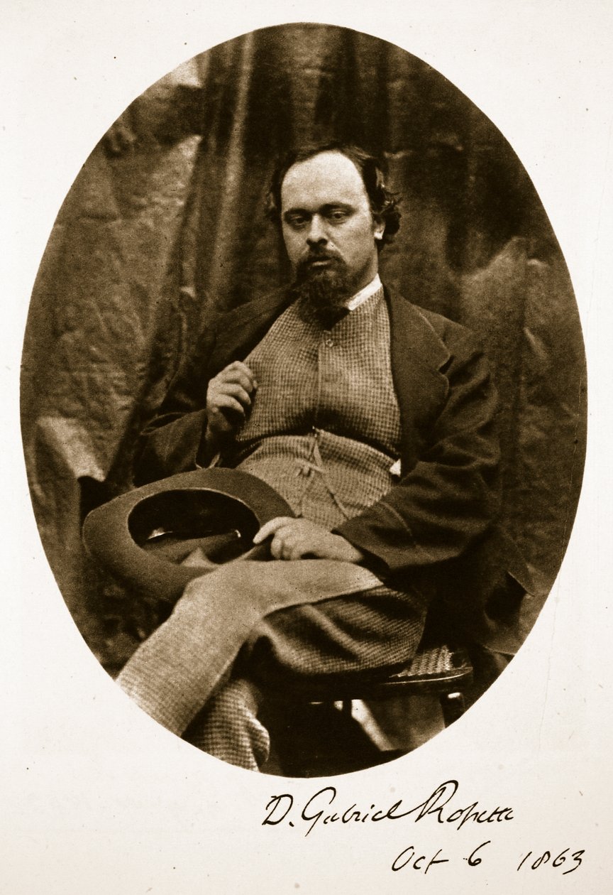 Dante Gabriel Rossetti, 6. oktober 1863 (sepiafoto) af Charles Lutwidge Dodgson