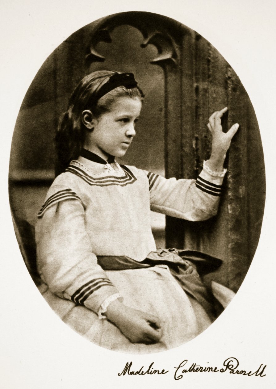 Madeline Catherine Parnell, 7. juli 1864 (sepiafoto) af Charles Lutwidge Dodgson