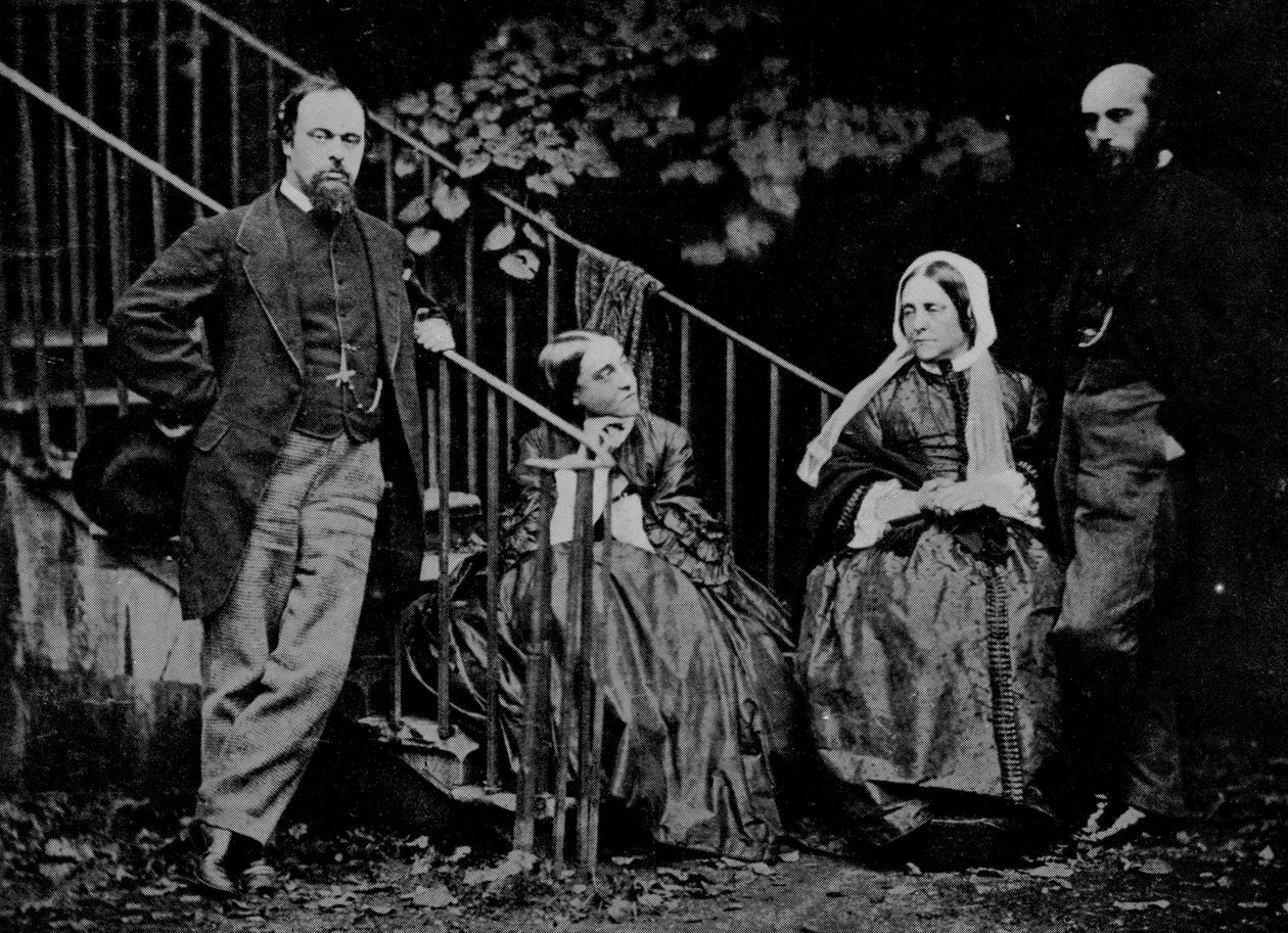 Portræt af familien Rossetti, 1864 af Charles Lutwidge Dodgson