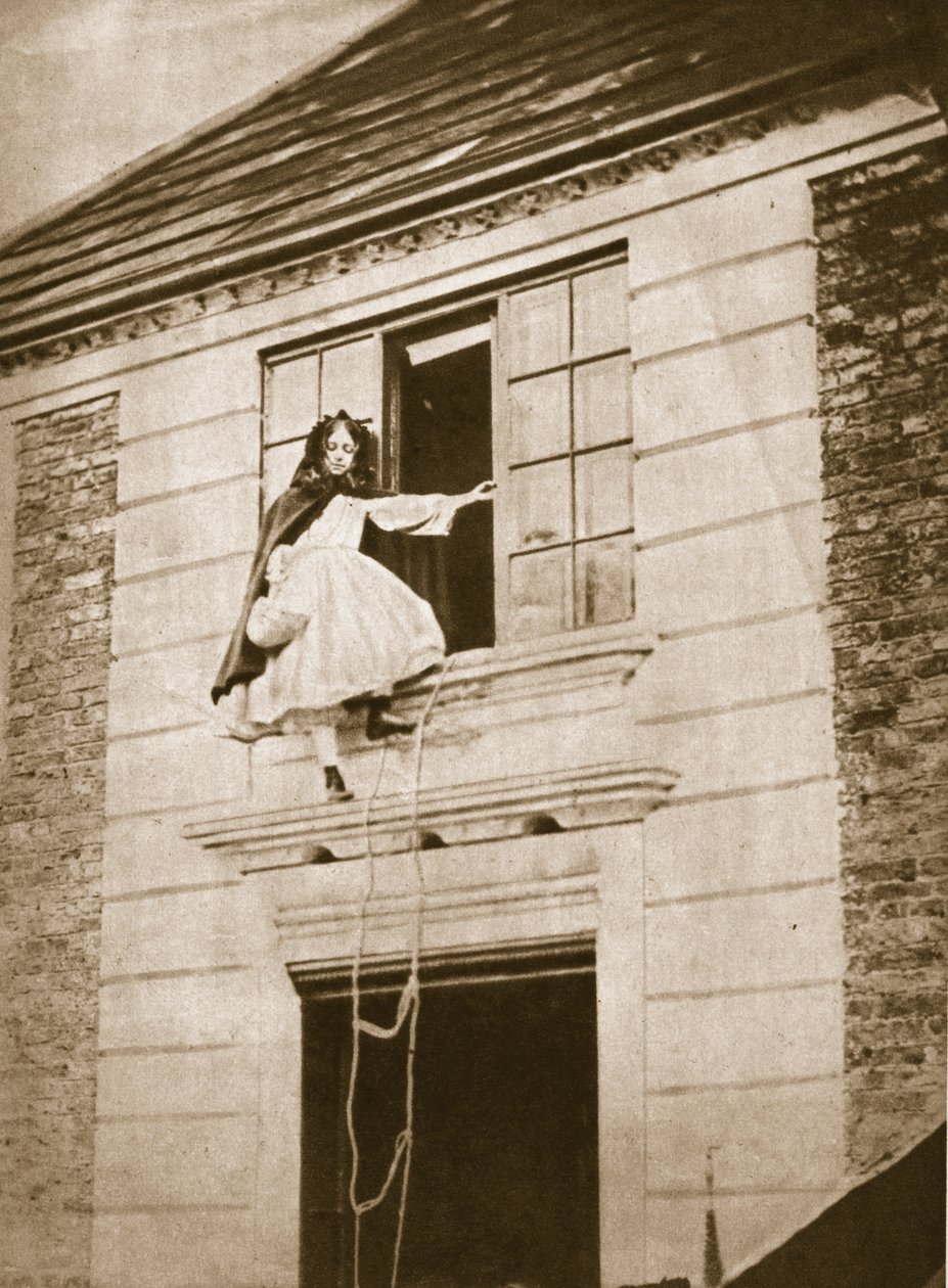 The Elopement, Alice Jane Donkin, 9. oktober 1862 (sepiafoto) af Charles Lutwidge Dodgson