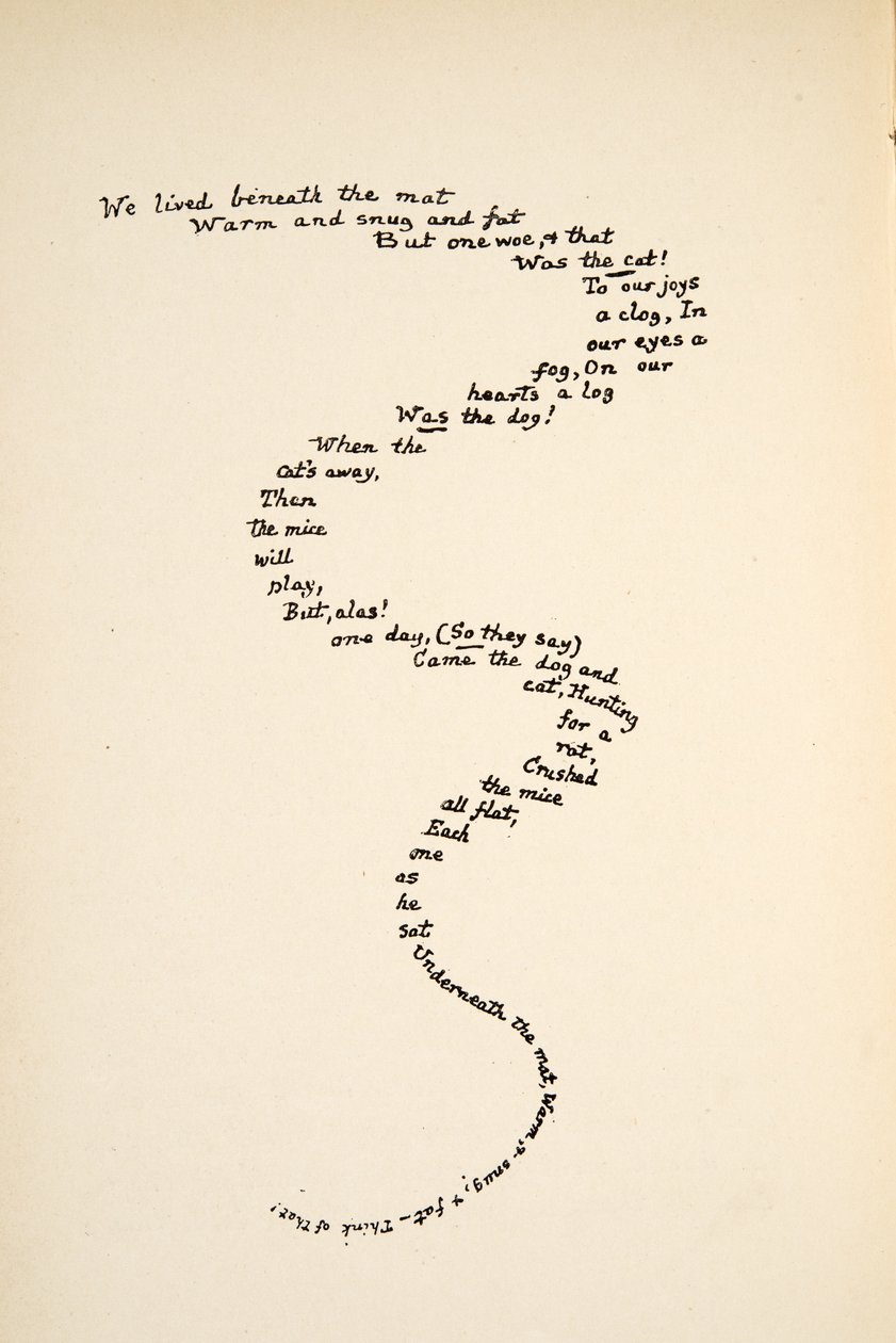 The Mouses Tail, illustration fra Alice