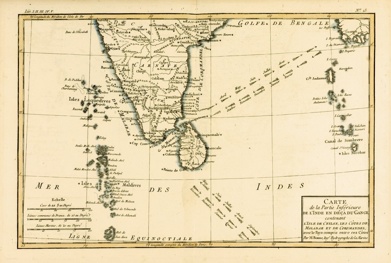 Det sydlige Indien og Ceylon, fra 