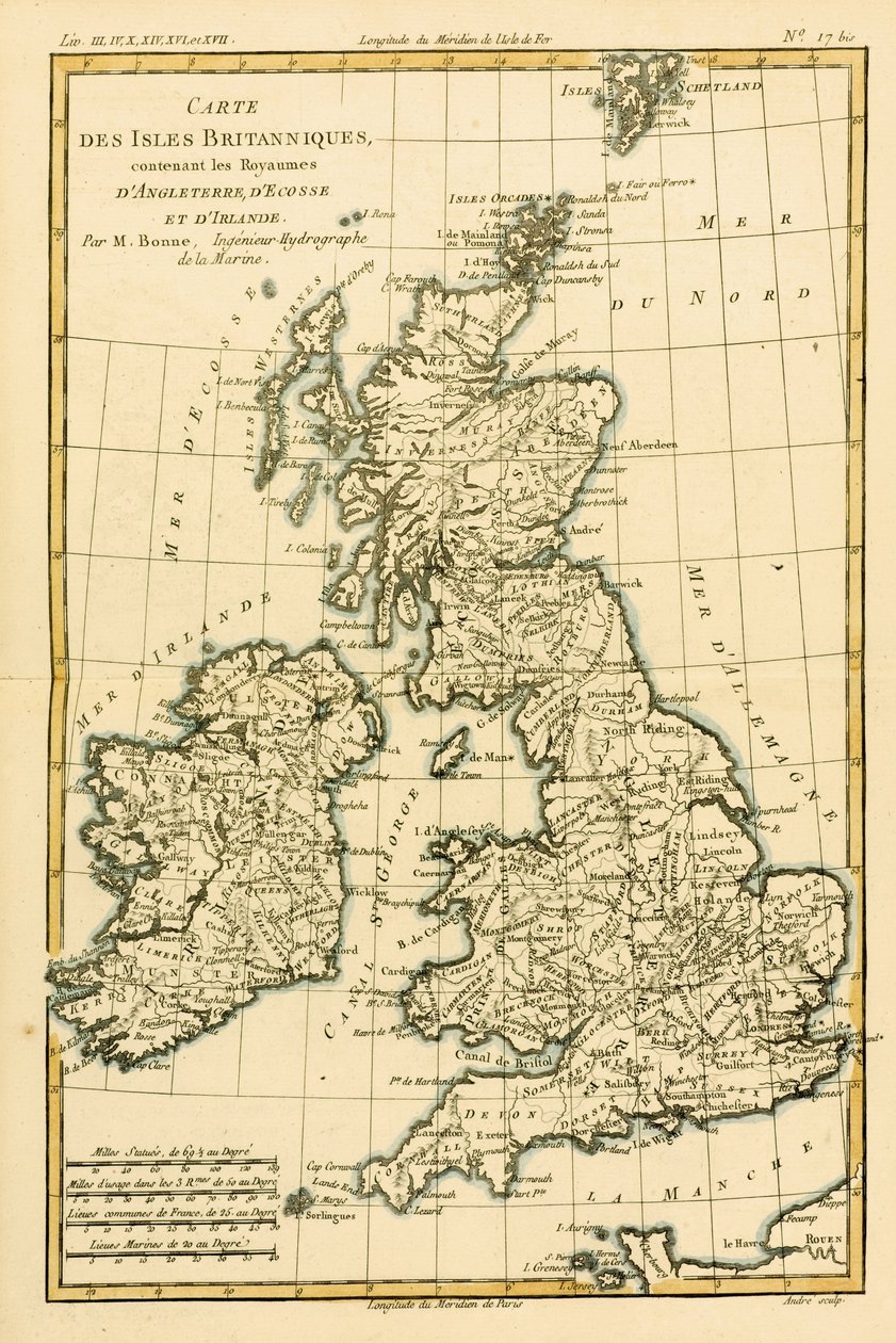De britiske øer, inklusive kongerigerne England, Skotland og Irland, fra 