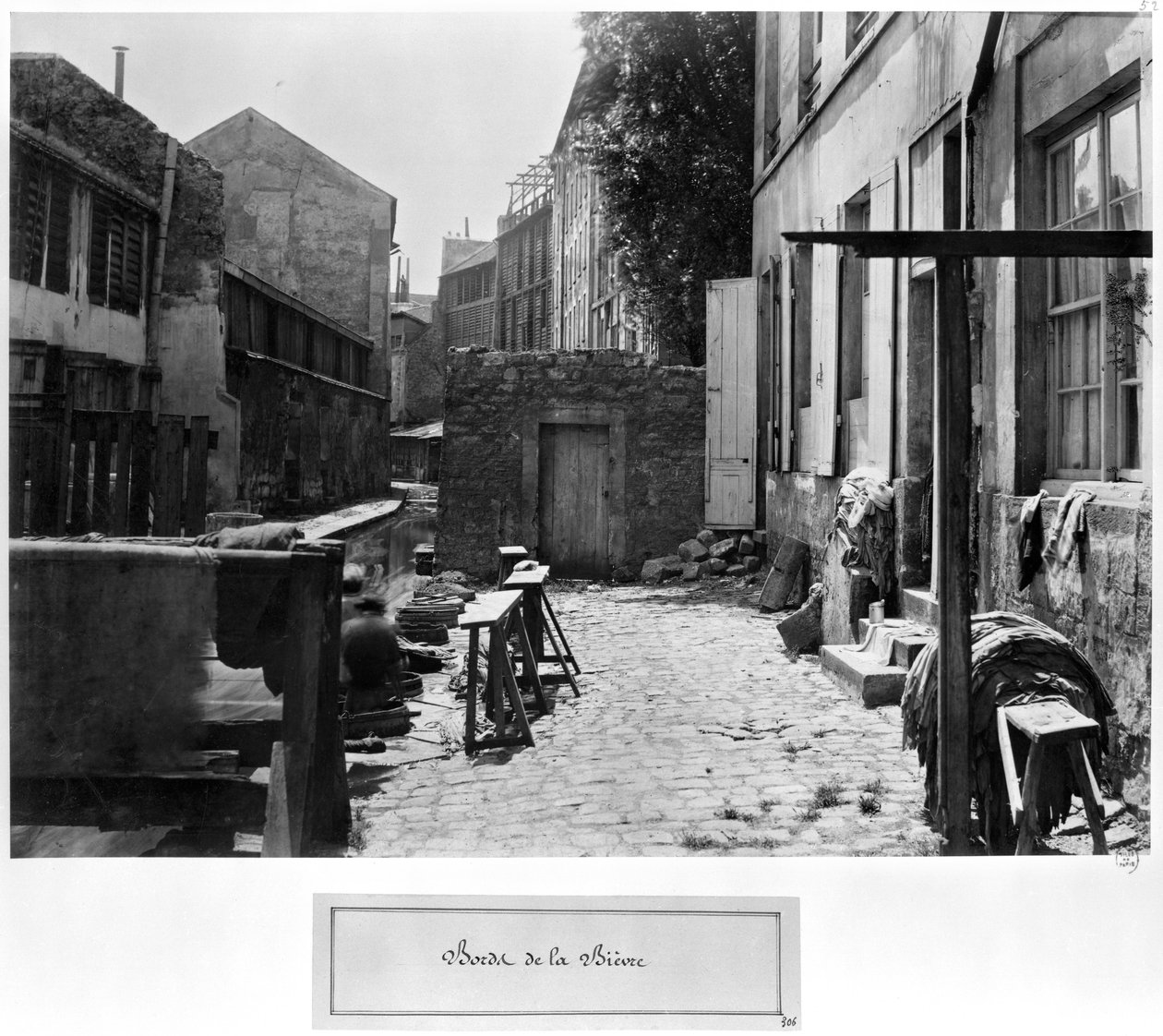 Banks of the Bievre, Paris, 1858-78 af Charles Marville