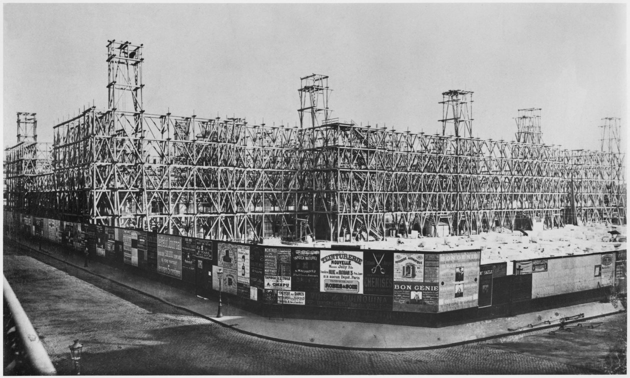 Opførelse af Operaen, Paris af Charles Marville