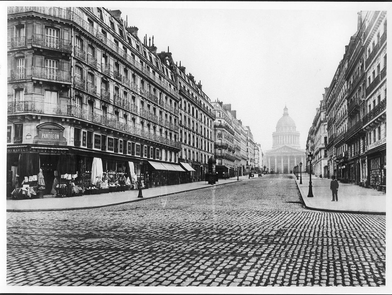 Paris, rue Soufflot, Pantheon, 1858-78 af Charles Marville