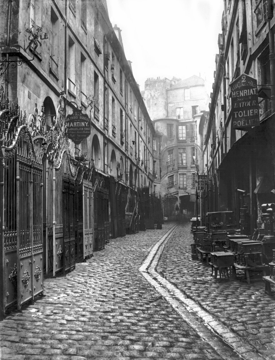 Passage du Dragon, Paris, 1858-78 af Charles Marville