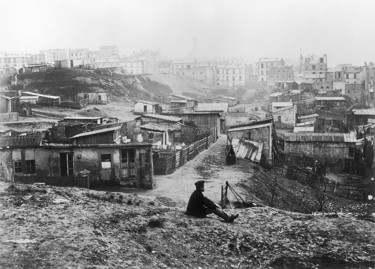 Rue Champlain, en gruppe af hytter, 1858-78 af Charles Marville
