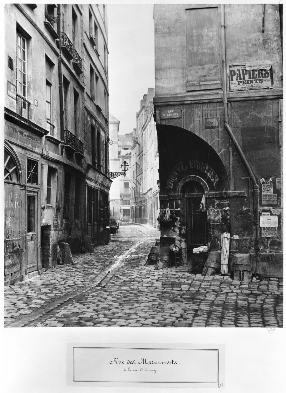Rue des Marmousets, fra rue Saint-Landry, Paris, 1858-78 af Charles Marville