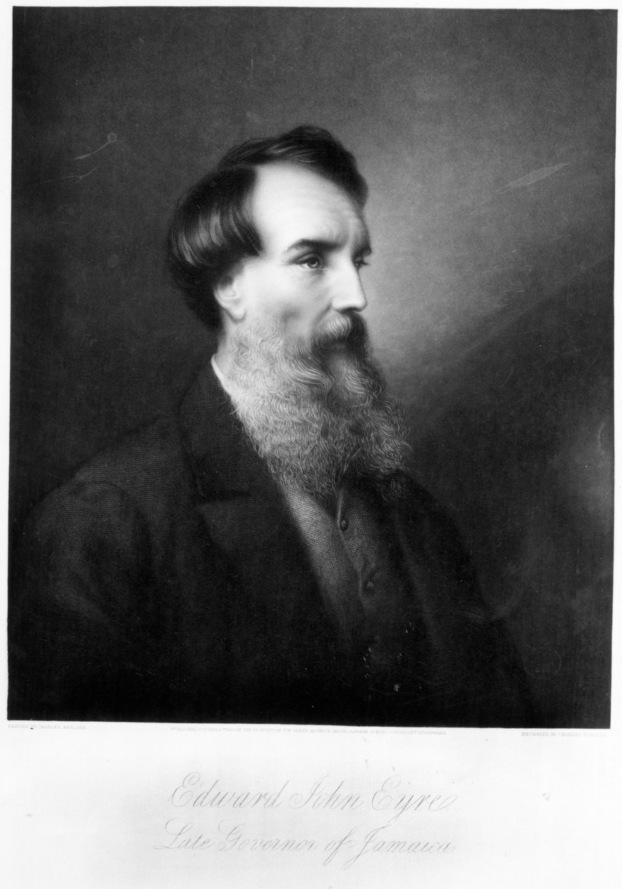 Edward John Eyre, graveret af Charles Algernon Tomkins, c.1901 af Charles Mercier