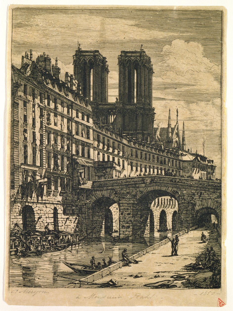 Den lille bro, 1850 af Charles Meryon