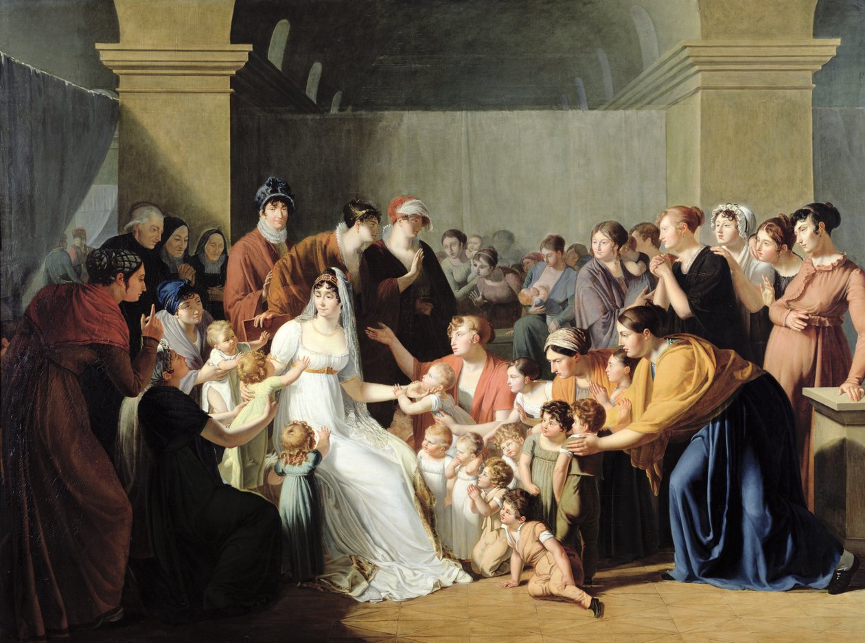 Kejserinde Josephine (1763-1814) Blandt børnene, 1806 af Charles Nicolas Raphael Lafond
