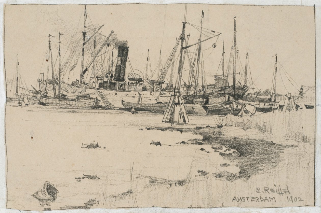 Amsterdam, 1902 (grafit på papir) af Charles P. Reiffel
