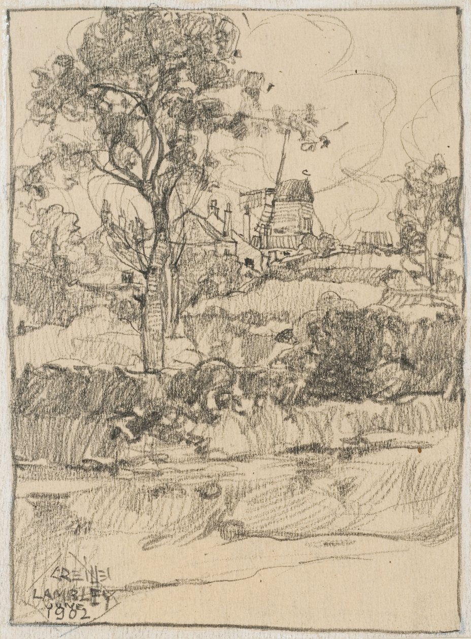 Lambley, England, 1902 (grafit på papir) af Charles P. Reiffel
