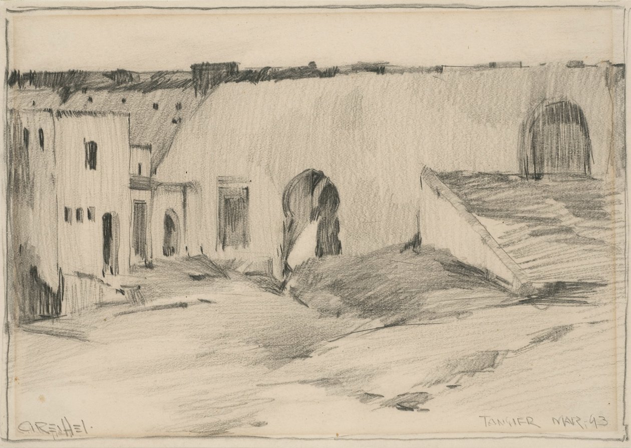 Tanger, marts 1893 (grafit på papir) af Charles P. Reiffel