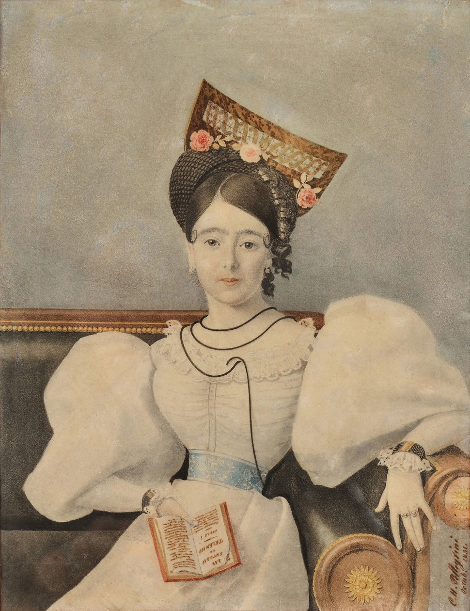 Fru Lucia Carranza af RodrÍguez Orey af Charles Pellegrini