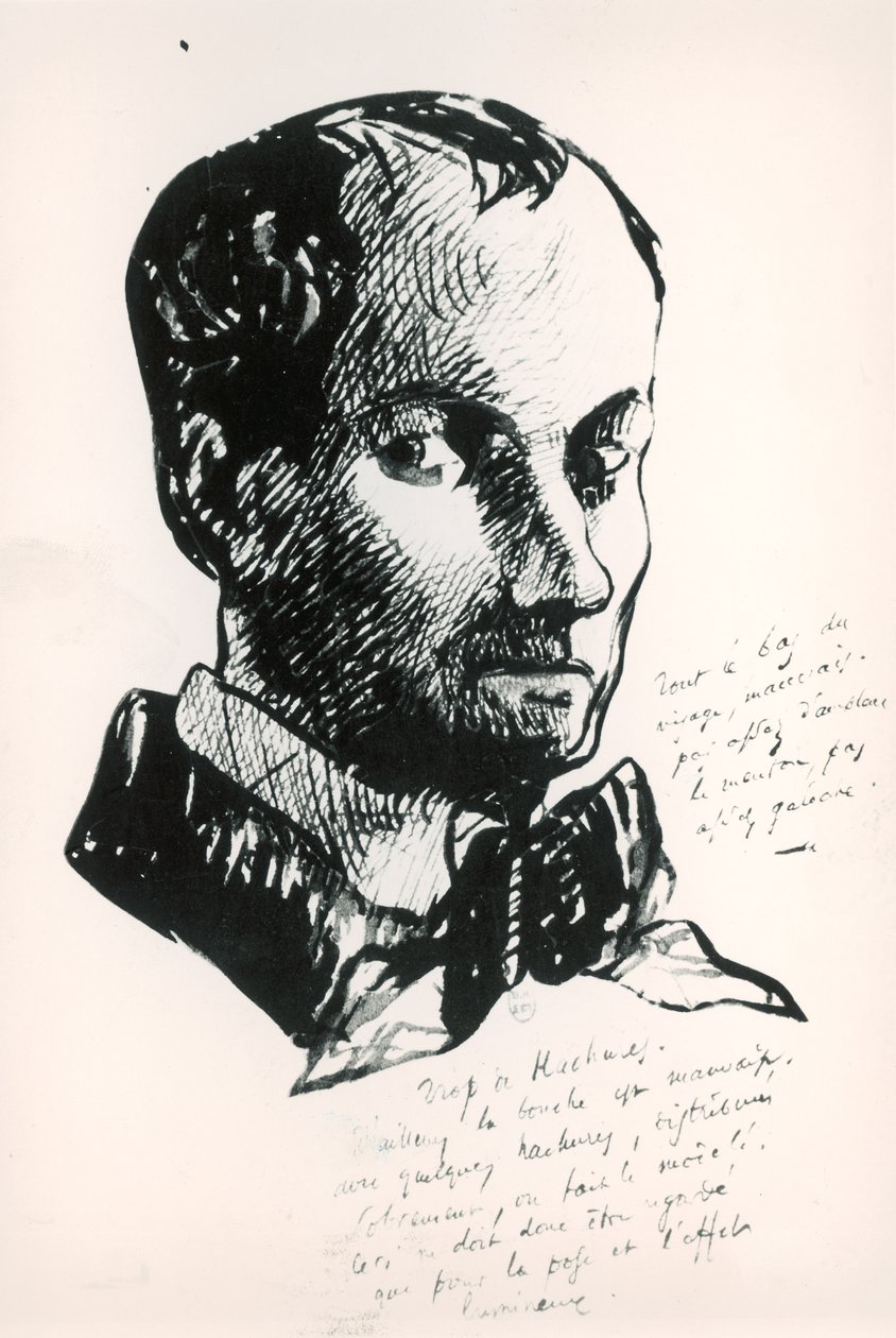 Selvportræt af Charles Pierre Baudelaire
