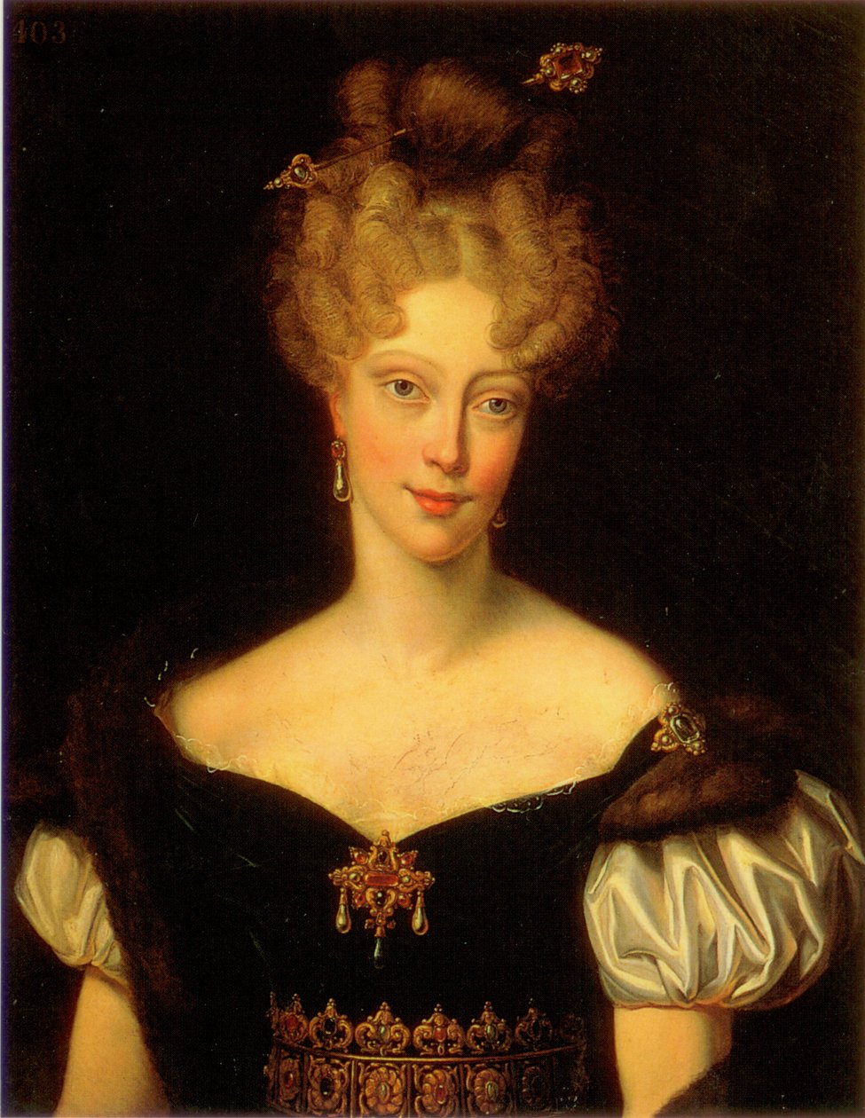 Portræt af Caroline de Bourbon (1798–1870), hertuginde af Berry af Charles Rauch