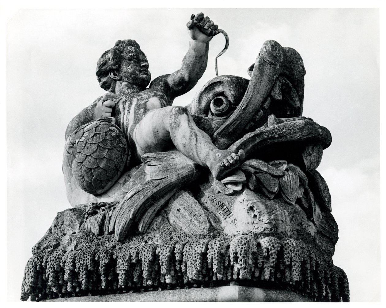 Perseus og Andromeda-springvandet, 1858 (detalje) (sort foto) af Charles Raymond Smith