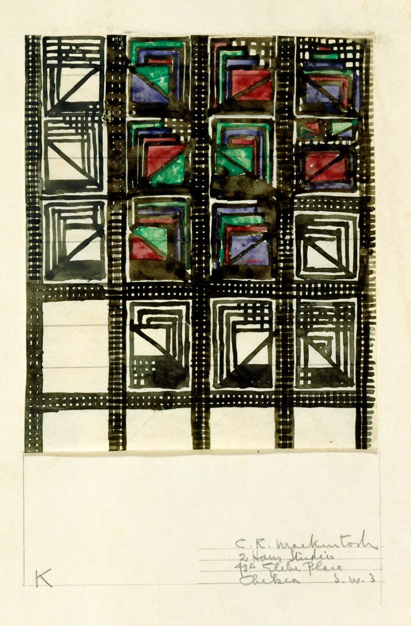 Tekstil design af Charles Rennie Mackintosh