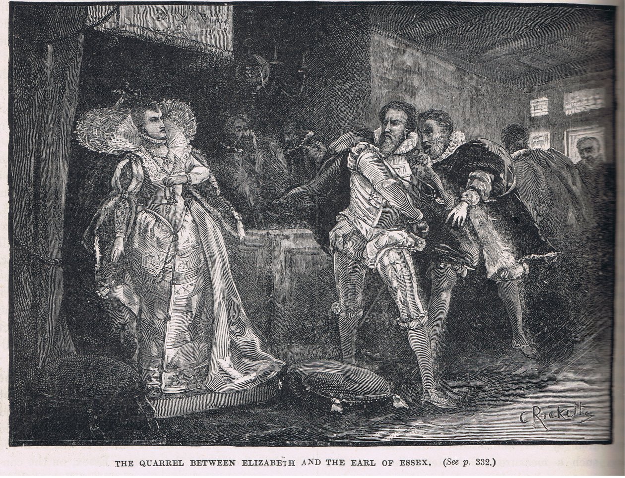Skænderiet mellem Elizabeth og jarlen af Essex 1598 af Charles Ricketts