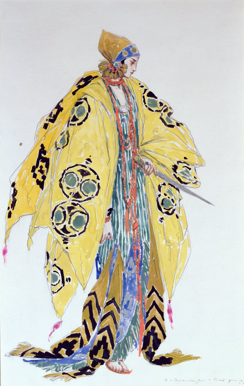 Teaterkostumedesign, 1919 af Charles Ricketts
