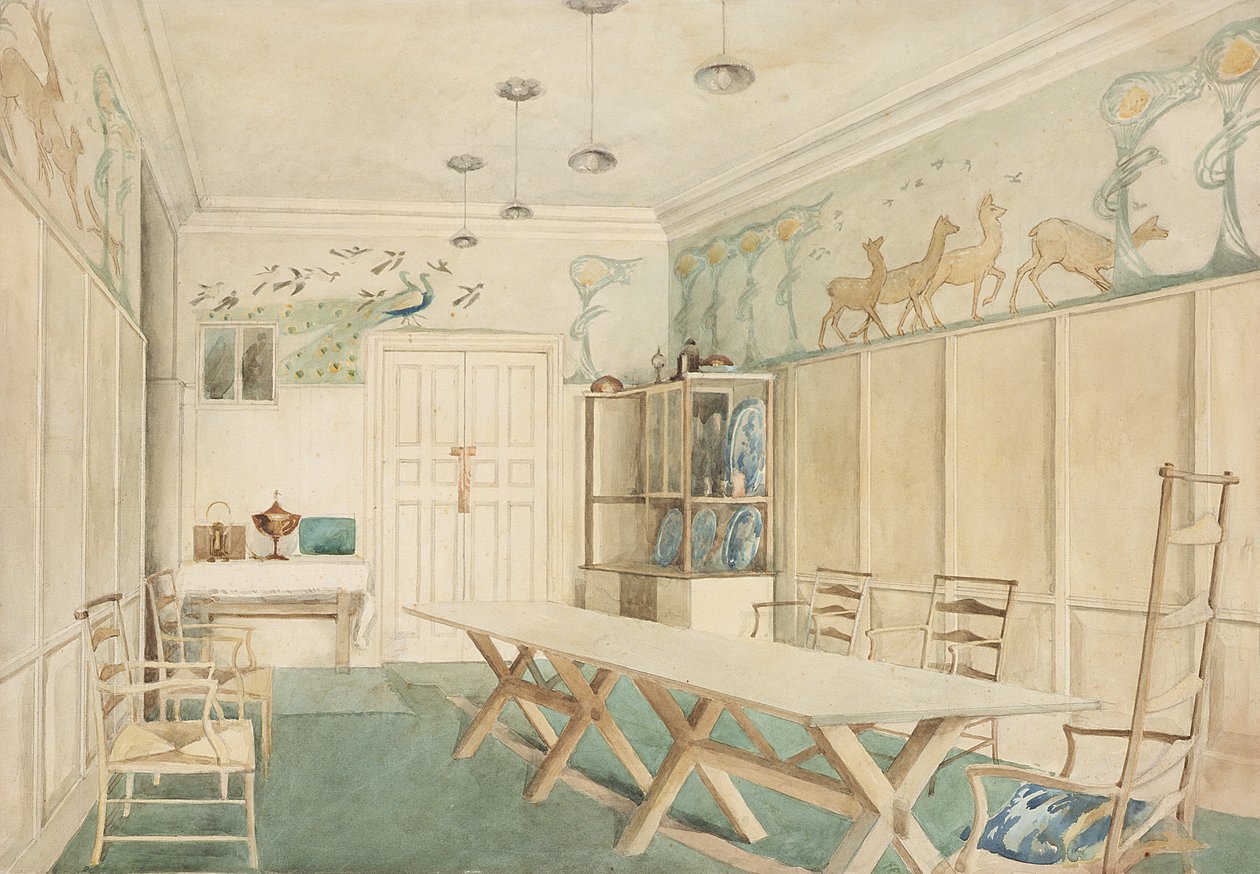 Spisestue på 37 Cheyne Walk, Chelsea af Charles Robert Ashbee