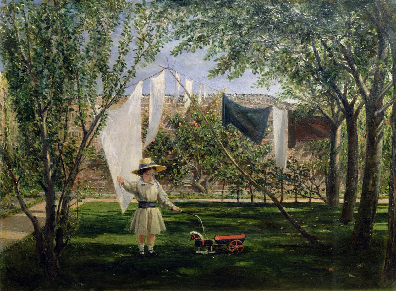 En havescene med en dreng, kunstnerens søn George Dunlop Leslie, 1840 af Charles Robert Leslie