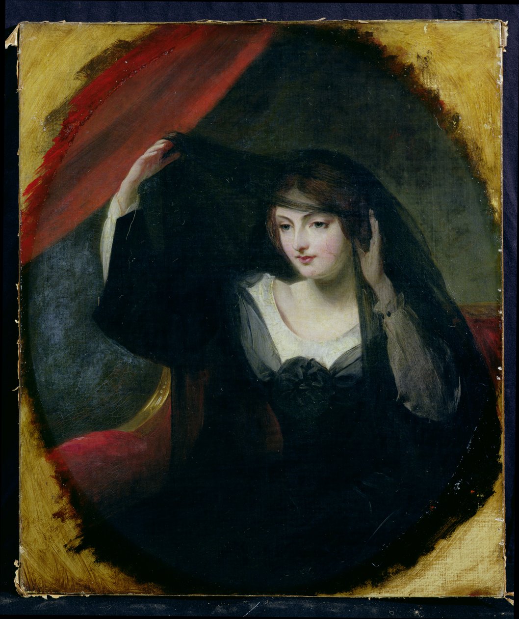 Olivia løfter sit slør, 1849 af Charles Robert Leslie